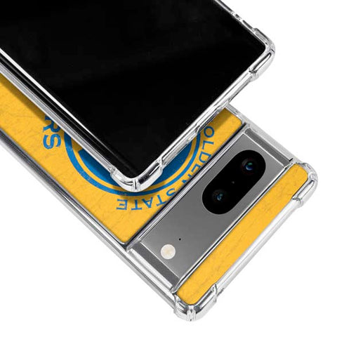 NBA Golden State Warriors Distressed Google Pixel 7a Clear Case